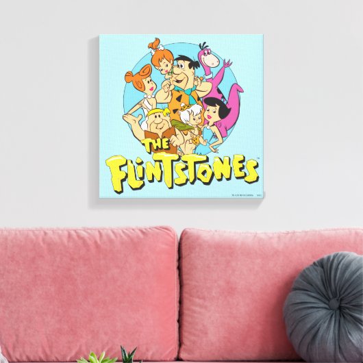 Die Flintstones und Rubbelfamilie Grafik Leinwanddruck (Insitu (Wohnzimmer))
