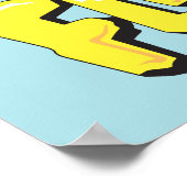 Die Flintstones und Rubbelfamilie Grafik Poster (Ecke)