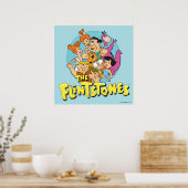 Die Flintstones und Rubbelfamilie Grafik Poster (Küche)