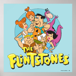 Die Flintstones und Rubbelfamilie Grafik Poster
