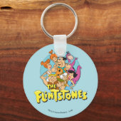 Die Flintstones und Rubbelfamilie Grafik Schlüsselanhänger (Vorderseite)