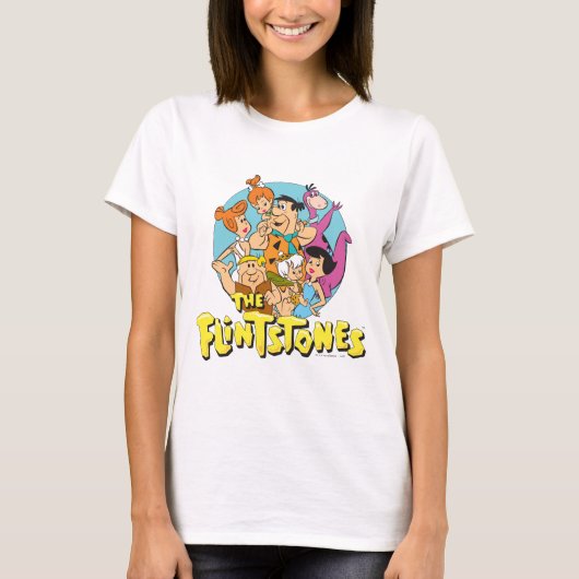 Die Flintstones und Rubbelfamilie Grafik T-Shirt (Vorderseite)