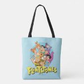 Die Flintstones und Rubbelfamilie Grafik Tasche (Rückseite)