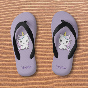 Die Flip Flops der niedlichen Einhorn-Lila Kid Kinderbadesandalen