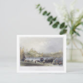 Die Floating-Brücke, Istanbul, graviert von J.C. Postkarte (Stehend Vorderseite)