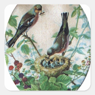 Die Flock halten: Kindererziehung erziehen Quadratischer Aufkleber