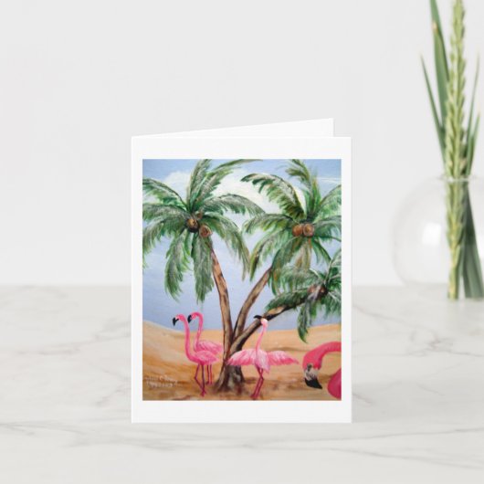 "Die Florida-Flamingos" vertikales Notecard Karte (Vorderseite)