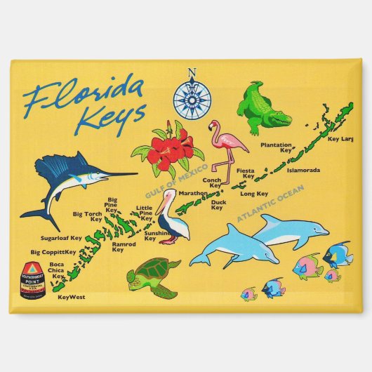 Die Florida Keys Magnet (Vorderseite)