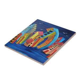 Die florierende Stadt Fliese