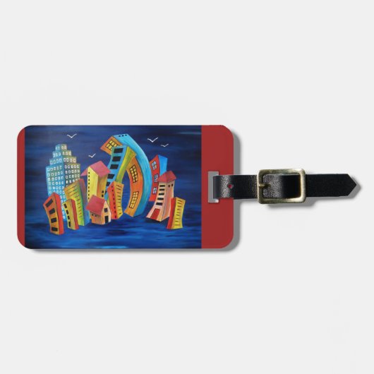 Die florierende Stadt Gepäckanhänger (Vorderseite horizontal)