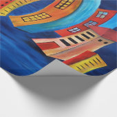 Die florierende Stadt Geschenkpapier (Ecke)