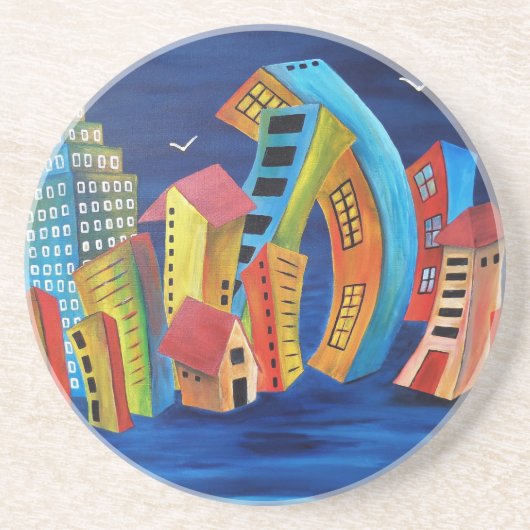 Die florierende Stadt Getränkeuntersetzer (Vorne)