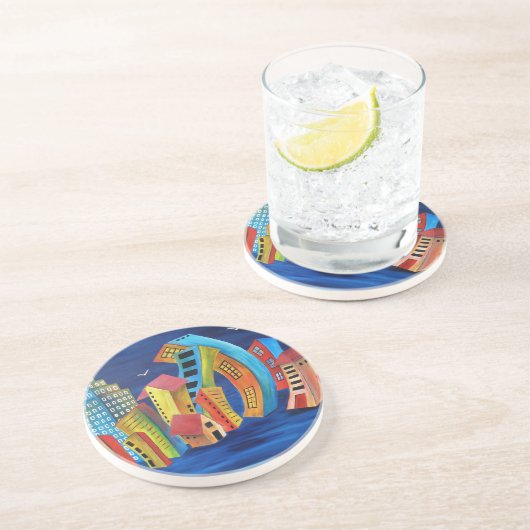 Die florierende Stadt Getränkeuntersetzer (Seite)