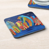 Die florierende Stadt Getränkeuntersetzer (Linke Seite)