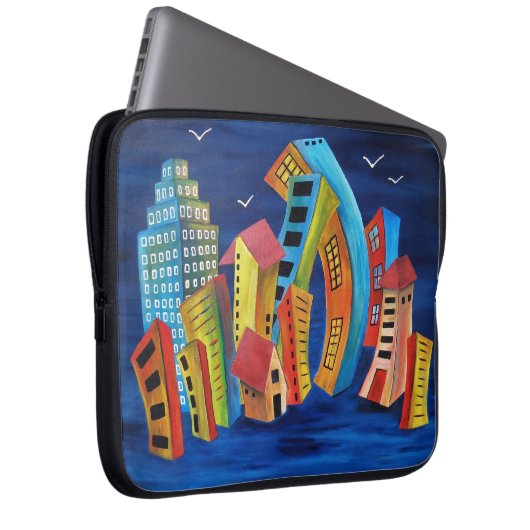 Die florierende Stadt Laptopschutzhülle (Vorne Rechts)