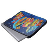 Die florierende Stadt Laptopschutzhülle (Vorne Knopf)
