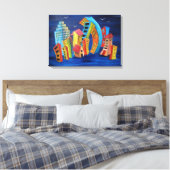 Die florierende Stadt Leinwanddruck (Insitu (Schlafzimmer))