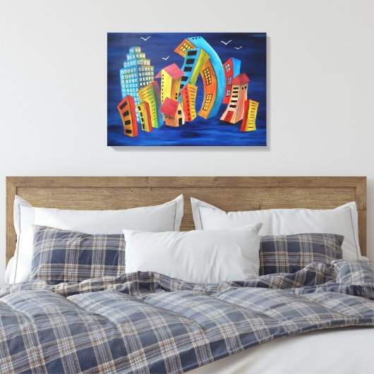 Die florierende Stadt Leinwanddruck (Insitu (Schlafzimmer))