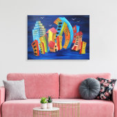 Die florierende Stadt Leinwanddruck (Insitu (Wohnzimmer))