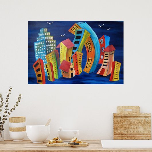 Die florierende Stadt Poster (Küche)