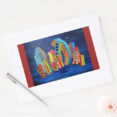 Die florierende Stadt Rechteckiger Aufkleber (Umschlag)