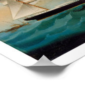 Die Flotte des Schiffes, Hongkong Bay Poster (Ecke)