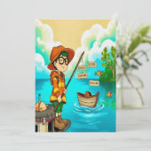 Die Flucht eines Kindes vor dem Erwachsenwerden Einladung (Stehend Vorderseite)