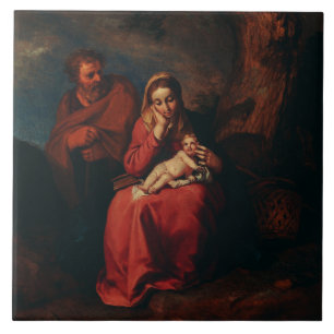 Die Flucht nach Ägypten von Abraham Bloemaert Fliese