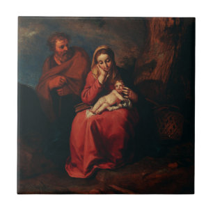 Die Flucht nach Ägypten von Abraham Bloemaert  Fliese