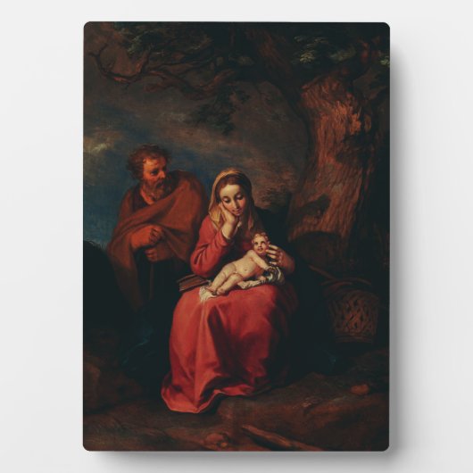 Die Flucht nach Ägypten von Abraham Bloemaert  Fotoplatte (Vorderseite)