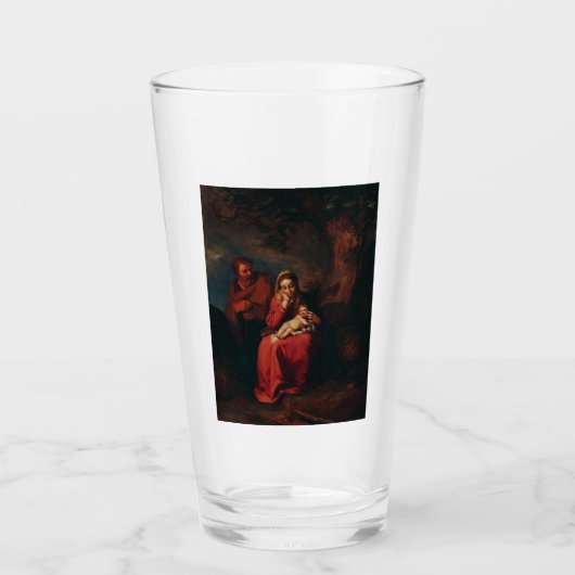 Die Flucht nach Ägypten von Abraham Bloemaert Glas (Vorderseite)