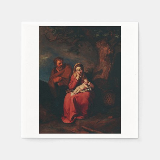 Die Flucht nach Ägypten von Abraham Bloemaert  Serviette (Vorderseite)