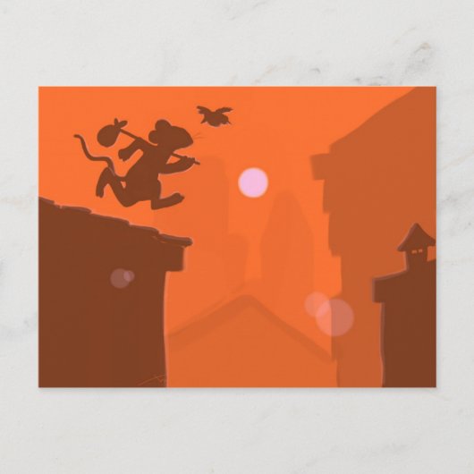 Die Flucht Postkarte (Vorderseite)