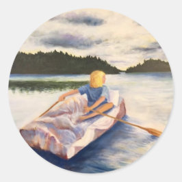 Die Flucht Runder Aufkleber