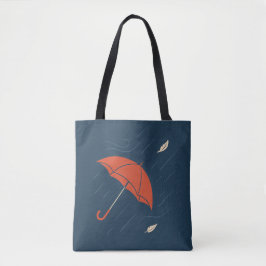 Die Flucht vor dem Regenschirm - Minimal Rainy Moo Tasche