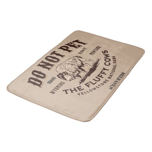 Die Fluffy Kühe Yellowstone Bison Funny nicht best Badematte (Schrägansicht)