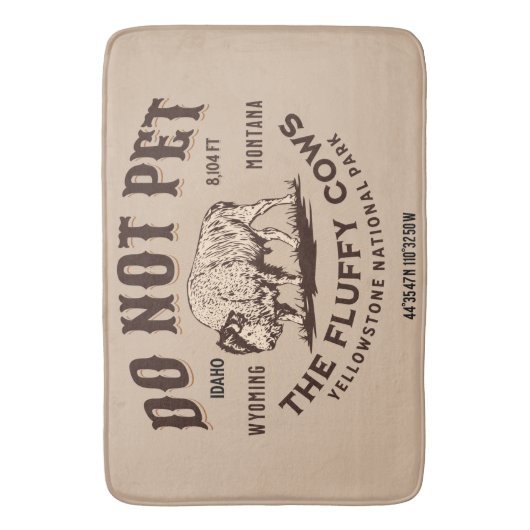 Die Fluffy Kühe Yellowstone Bison Funny nicht best Badematte (Vorderseite Vertikal)