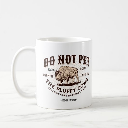 Die Fluffy Kühe Yellowstone Bison Funny nicht best Kaffeetasse (Links)