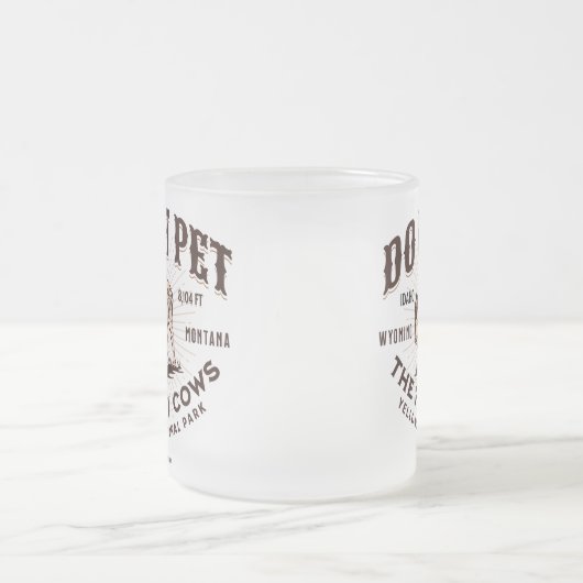 Die Fluffy Kühe Yellowstone Bison Funny nicht best Mattglastasse (Mittel)