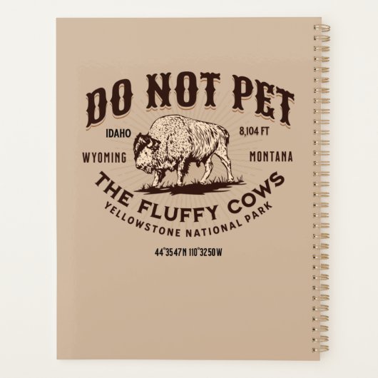 Die Fluffy Kühe Yellowstone Bison Funny nicht best Planer (Rückseite)