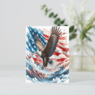 Die Flügel der Brave Feiertagspostkarte