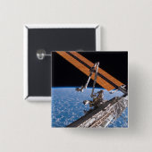 Die Flügel der Canadarm2- und Solarpaneele Button (Vorne & Hinten)