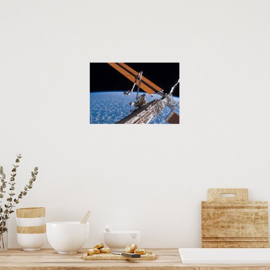 Die Flügel der Canadarm2- und Solarpaneele Poster (Küche)