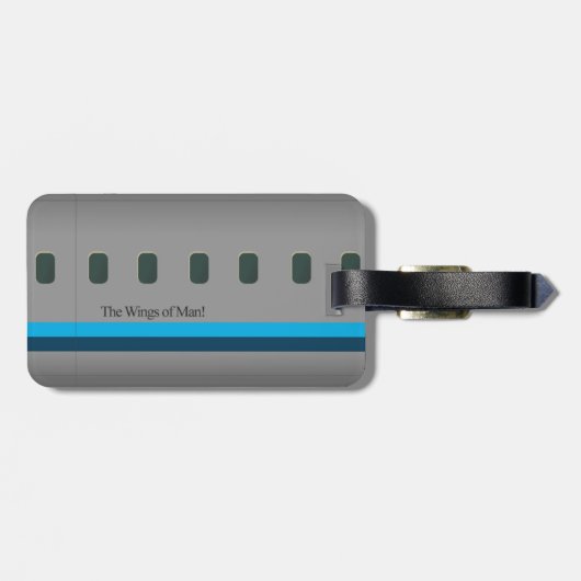 Die Flügel des Mannes Gepäckanhänger (Rückseite horizontal)