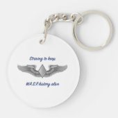 Die Flügel ihres eigenen Schlüsselanhängers Schlüsselanhänger (Rückseite)