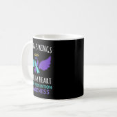 Die Flügel meiner Mutter bedecken das Herz-Suizid- Kaffeetasse (Vorderseite Links)