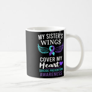 Die Flügel meiner Schwester decken Herzsuizidgedan Kaffeetasse