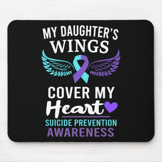 Die Flügel meiner Tochter decken das Bewusstsein f Mousepad (Vorne)