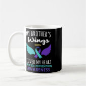 Die Flügel meines Bruders decken das Bewusstsein f Kaffeetasse (Links)