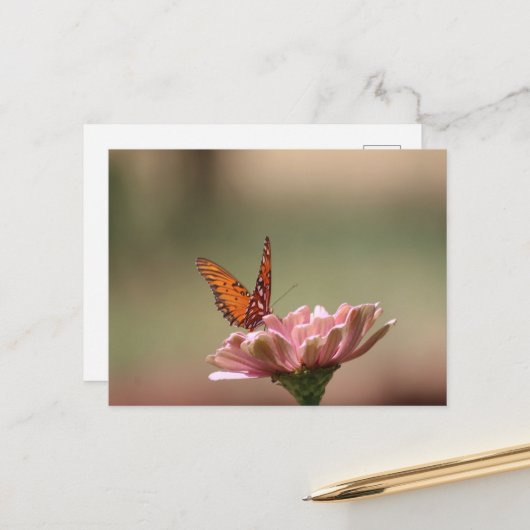 Die Flügel — Schmetterlingspostkarte Postkarte (Vorderseite/Rückseite Beispiel)